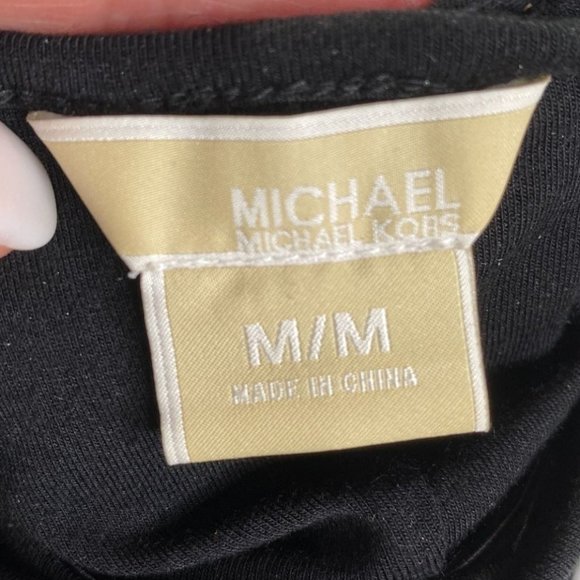 Michael Kors Womens Black Knit Halter with Beads and Crossover Straps Size M - Picture 3 of 9